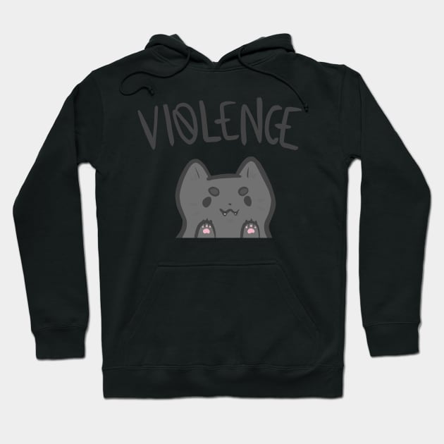 Kitty chooses violence Hoodie by IcyBubblegum